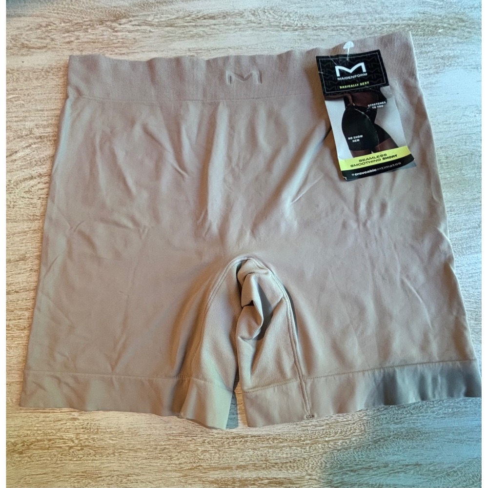 Maidenform Large Seamless Smoothing Short Women Tan MST003